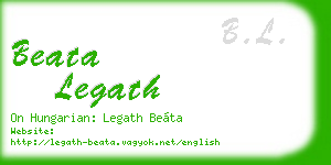 beata legath business card